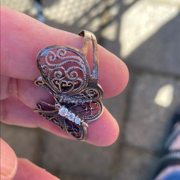 Vintage sterling silver butterfly rings size 7 - Picture 3 of 10